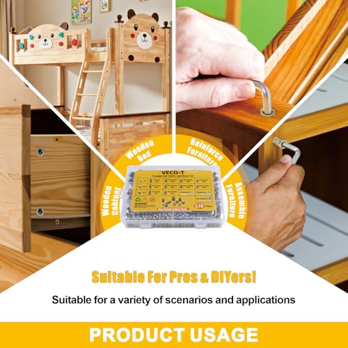 170 PCS Threaded Inserts for Wood Assortment Kit - 10 - Image 6