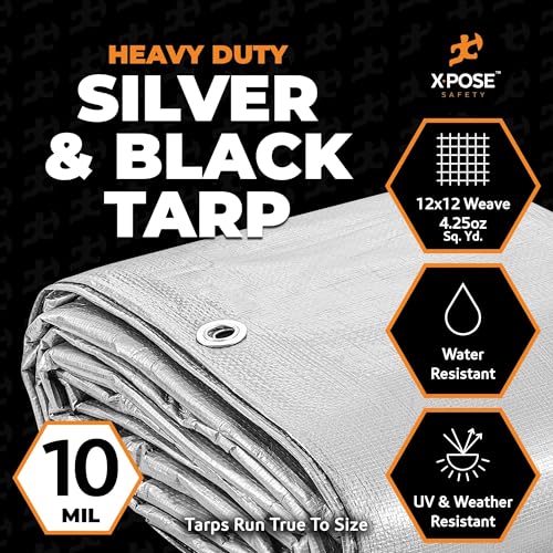 Heavy Duty Poly Tarp - 5' x 7' (2-Pack) - 10 Mil Thick - Image 3