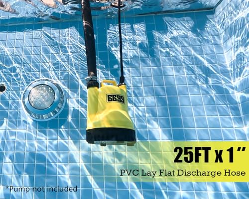 Discharge Hose 1-Inch by 25-foot Sump Pump Hose with 2pcs SUS 304 - Image 3