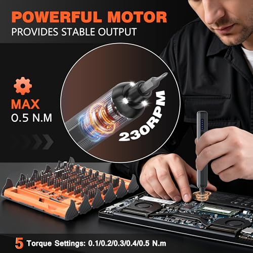 138-IN-1 Electric Screwdriver Set Cordless with 120 | Hand Tools - Image 5