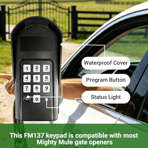 Wireless Digital Keypad FM137 for Mighty Mule Gate Opener, Gate - Image 7