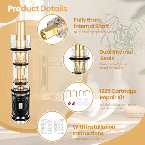 2 Pack 1225 Replacement Cartridge Compatible with Moen - Image 5