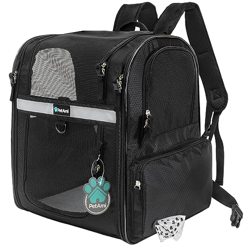 PetAmi Dog Backpack Carrier for Cats, 4-Way Entry Ventilated - Image 2