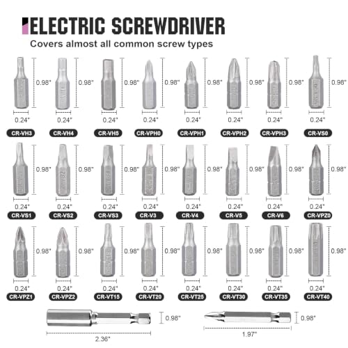 Rechargeable Cordless Electric Screwdriver Set, 28‑Piece Bit - Image 5