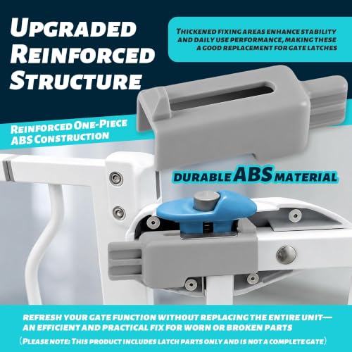 Gate Latch Replacement 2-Pack for Top Button Only, Thickened ABS - Image 5