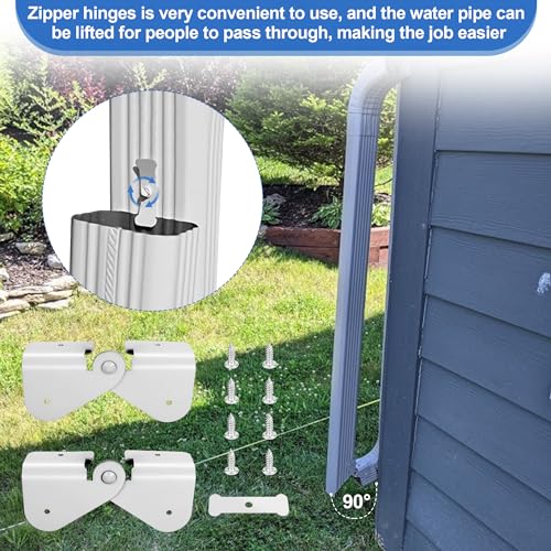 Downspout Zipper Hinges for Rain Water Gutter Extension - Image 5