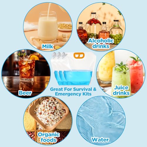 16 Pcs Water Emergency Container Bag, 1.3 Gallon Storage Bags - Image 6
