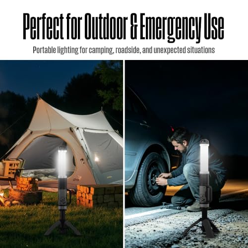 5000 Lumen Rechargeable LED Work Light with Tripod | Travel Essentials - Image 6