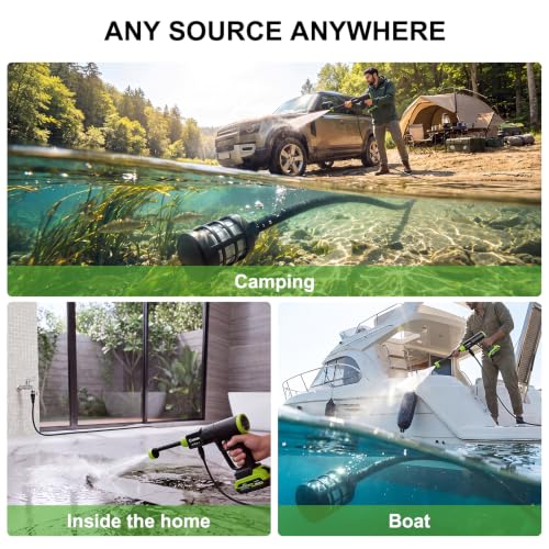 SUNSOUL Cordless Portable Car Washer with 2 Batteries - Image 4