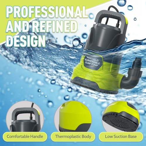 Sump Pump 1.7HP Submersible Water Pump, High Flow, 7500GPH - Image 5