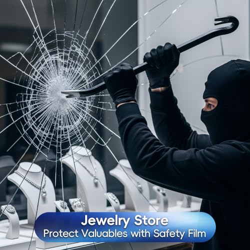 Security Safety Shatterproof Window Film 8 Mil Clear 17.4x78.7in - Image 3