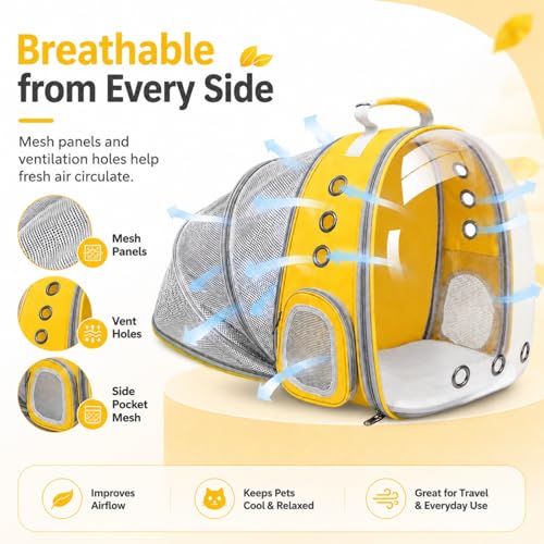 Cat Backpack Carrier Back Expandable Bubble Pet Carrier - Image 5