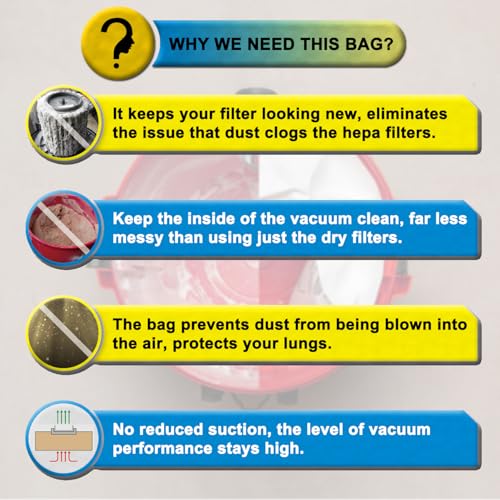 6 Pack VF3501 Replacement for Rigid Shop Vac Bags 4 Gallon Size C - Image 6