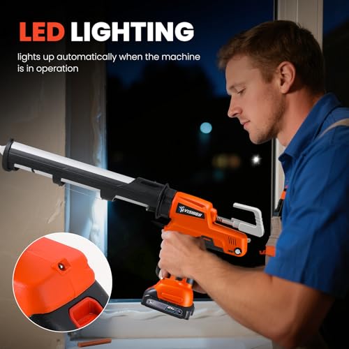 VISHIGH Cordless Caulking Gun 29 oz with 2 Batteries 2Ah, Auto - Image 6