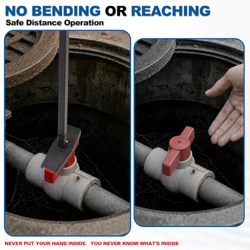Adjustable Long Handle Ball Valve Wrench, 4-Position Water - Image 7