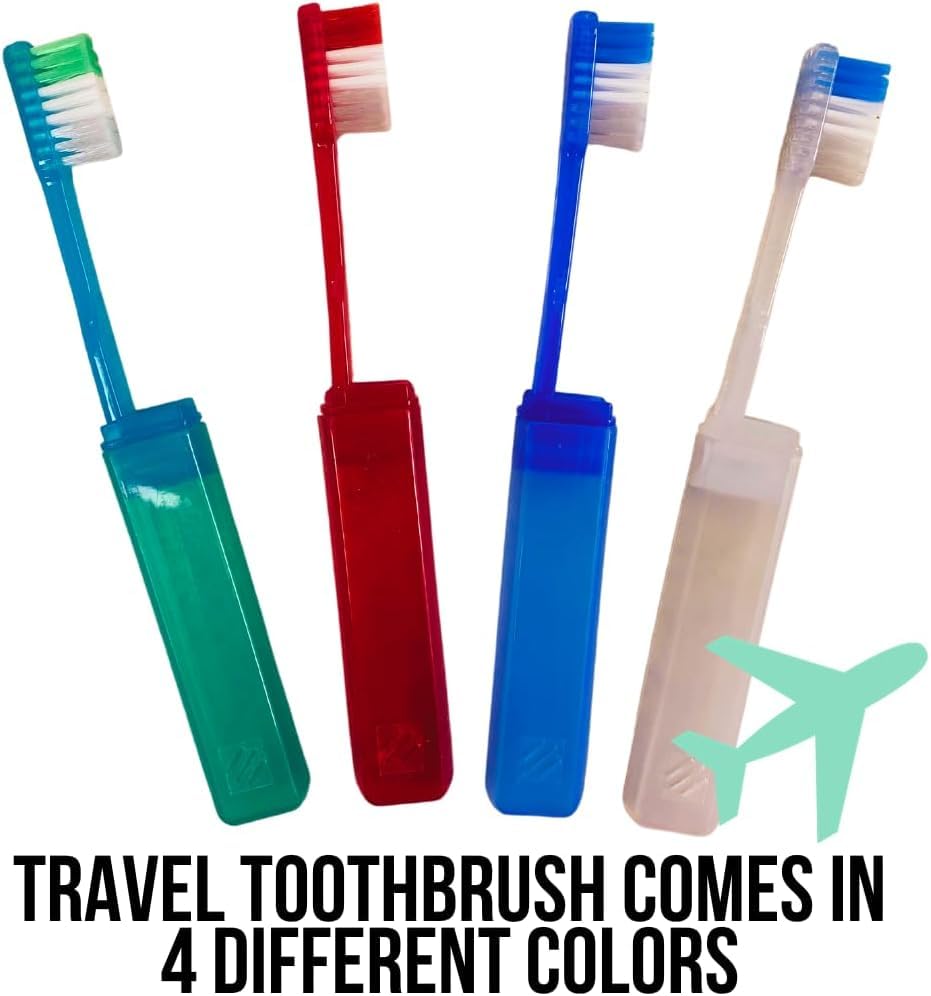 Dental Travel Kit with Toothbrush, Travel Sized Toothpaste - Image 5