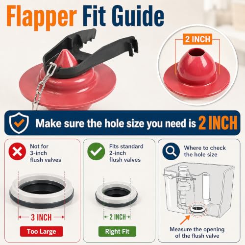 Toilet Tank Replacement Kit with 2-Inch Flapper | Bathroom Essentials - Image 7