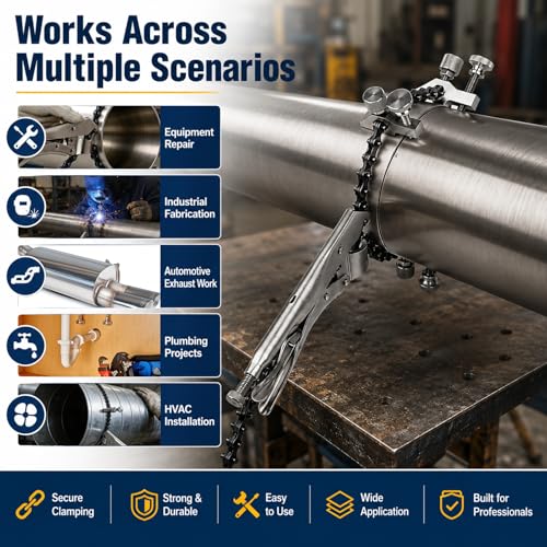 Heavy Duty Pipe Alignment Chain Fitting Tools for Welding - Image 8