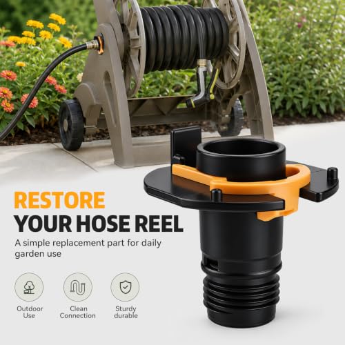 1 pcs Hose Reel Connector with Yellow Retainer Clip Part - Image 5