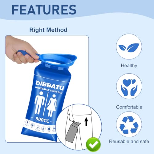 Disposable Urine Bag with Handle for Women/Men, 6/12PCS - Image 5