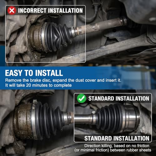 2 PCS CV Boot, Axle Boot Repair Kit with Stainless Steel Clamps - Image 8
