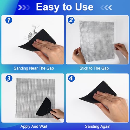 Blulu 13 Pcs 12 x 12 Inch Drywall Repair Kit Self Adhesive - Image 6