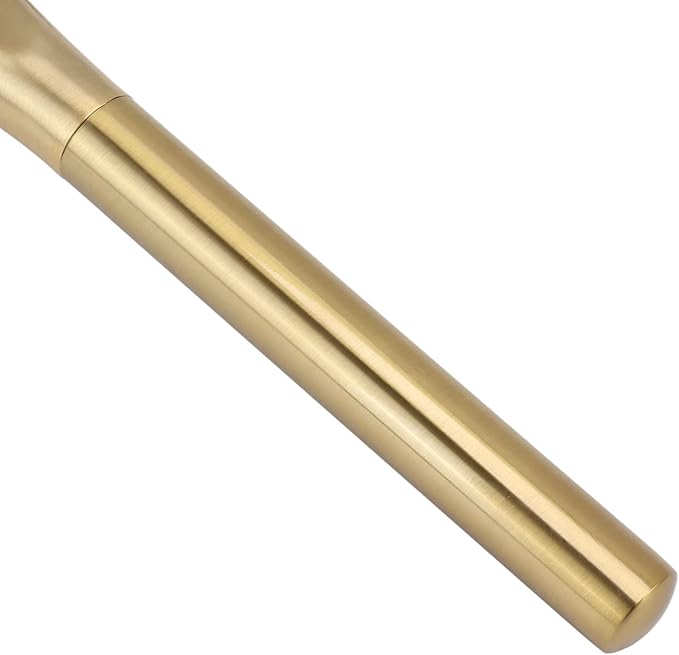 Shower Door Squeegee, Stainless Steel Shower Glass Cleaner Squeegee with Hook, 8.9x8.7in Household Wiper Gold, Versatile Shower Squeegee for Glass Doors, Window, Car