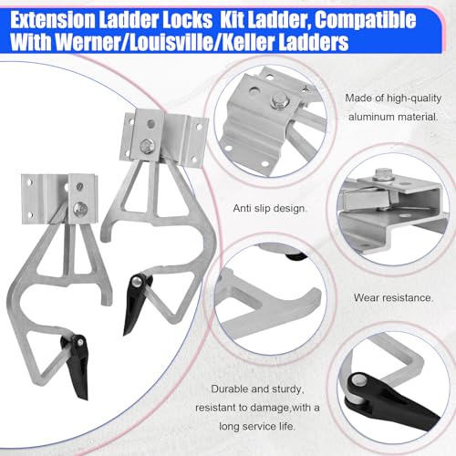 for Werner 24-32ft Extension Ladder Lock 28-11 Kit Compatible - Image 4