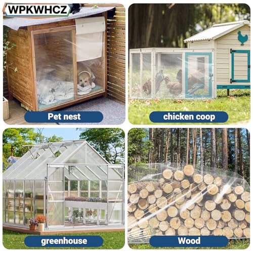 Clear Tarps Heavy Duty Waterproof 5x7 FT, 14Mil Thickened Vinyl - Image 5