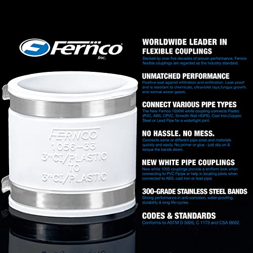 Fernco 1056-075 3/4-in. Flexible PVC Condensate Pipe Coupling - Image 4