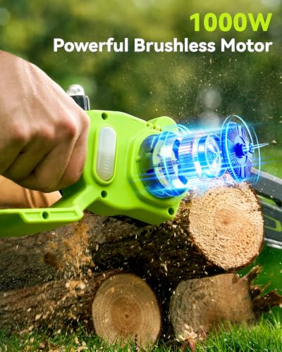 Mini Chainsaw Cordless, 8 Inch & 6 Inch Electric Chainsaw - Image 5