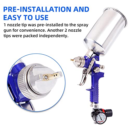 BANG4BUCK Professional HVLP Gravity Feed Air Spray Gun | Home Repair - Image 4