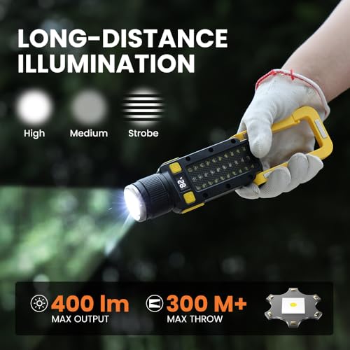 Rechargeable LED Work Light, Magnetic COB Flashlight | Hand Tools - Image 4