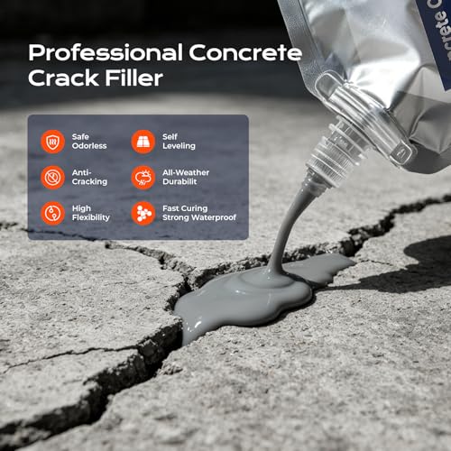 Concrete Crack Filler, 2 Pack Self Leveling Cement Magic Crack - Image 3