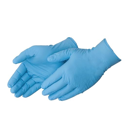 DuraSkin T2010W Nitrile Disposable Gloves, 3.5 Mil - Blue, Small | Powder-Free, Micro-Textured, Industrial Grade | for Janitorial, Cleaning, Manufacturing (Box of 100)