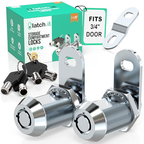 1-1/8" Cam Lock 2-Pack | Fits 3/4" Door | 100% Metal RV - Image 2