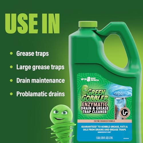 Green Gobbler Enzyme Drain Cleaner 1 Gallon for Grease Traps & - Image 4