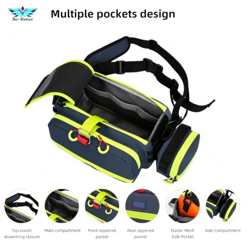 Emergency Medical Bag Empty First Aid Bag EMT Trauma Waist Pack - Image 3