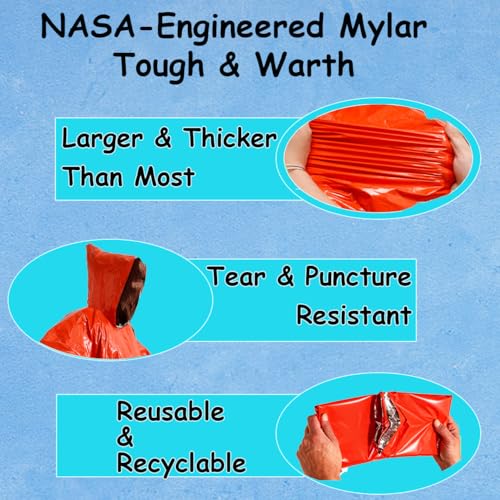 King Mills Plus Size Emergency Blankets for Survival, 8PK - Image 8