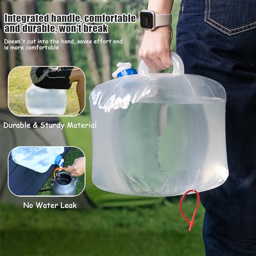 2 Pack Collapsible Water Container - BPA Free Water Jug - Image 5