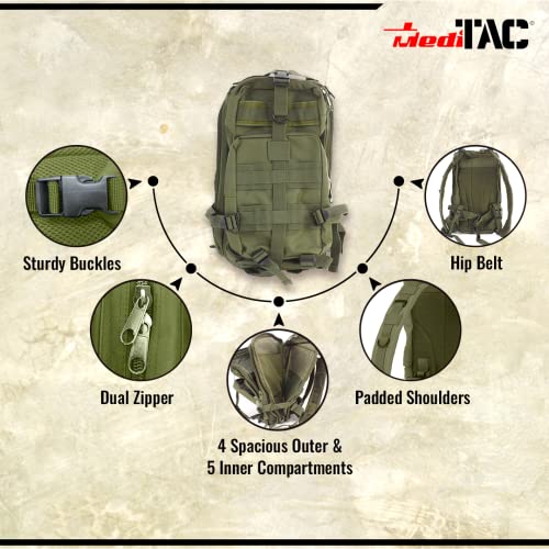 Tactical Assault Pack - First Aid Rucksack - 18" Military - Image 3