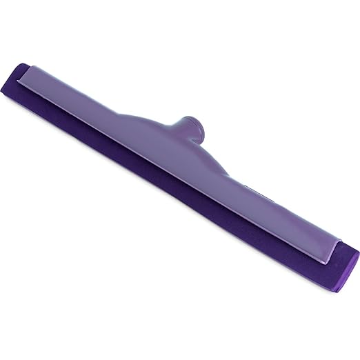 SPARTA 4156768 Plastic Double Foam Squeegee, Commercial Squeegee With Durable Contruction For Cleaning, Commercial, Residential, 18 Inches, Purple, (Pack of 6)