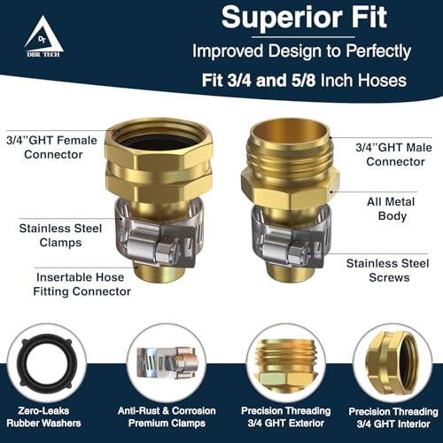 DBR Tech® Garden Hose Repair Kit 5/8” & 3/4" | Heavy Duty - Image 5