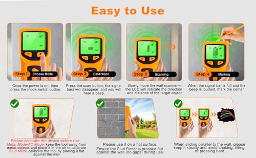 5 in 1 Stud Finder, Poledy Stud Detector - Precisely | Home Repair - Image 6