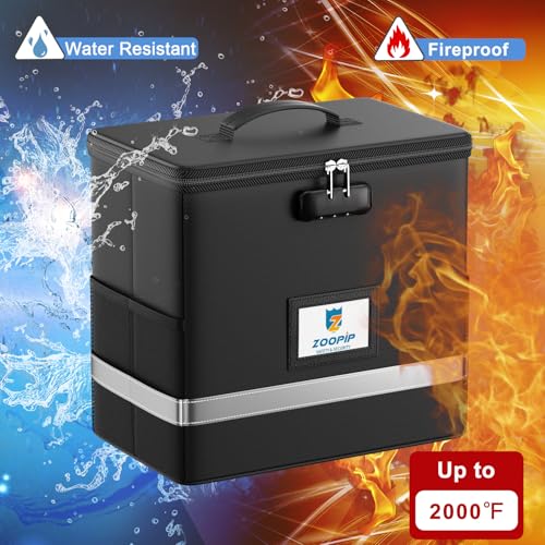 Fireproof File Box with Lock, Collapsible Document Organizer - Image 5