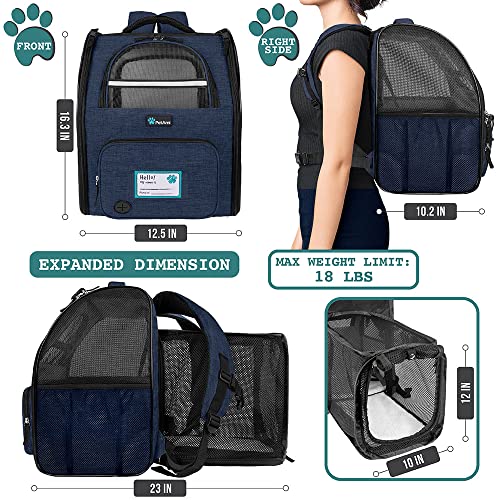 PetAmi Expandable Dog Cat Backpack Carrier, Airline Approved - Image 3