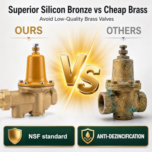 3/4" Pressure Reducing Valve LF25AUB‑Z3, Integrated Cast Copper - Image 6