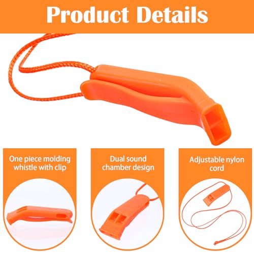 60 Pack Emergency Whistles with Lanyard | 120dB Loud - Image 4