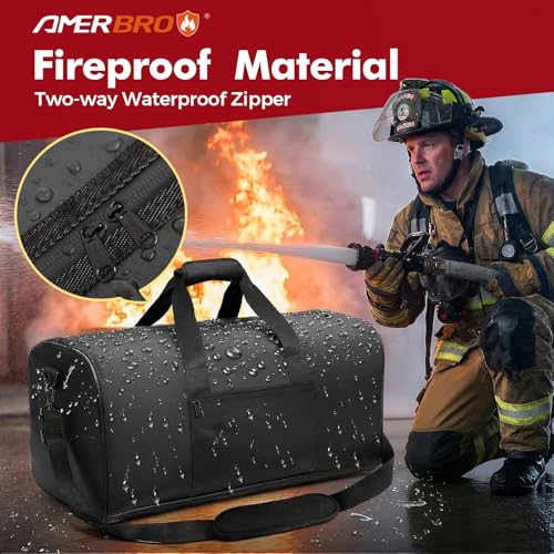 Large Waterproof Fireproof Document Bag, 24x12x12 in, Black - Image 4