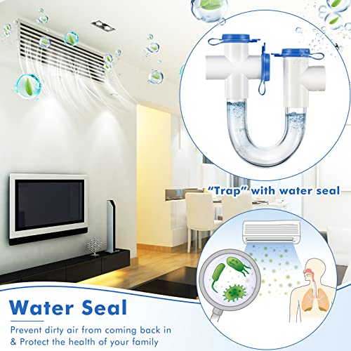 3/4 Inch Standard Condensate Trap with Cleaning Brush, PVC U Trap - Image 4